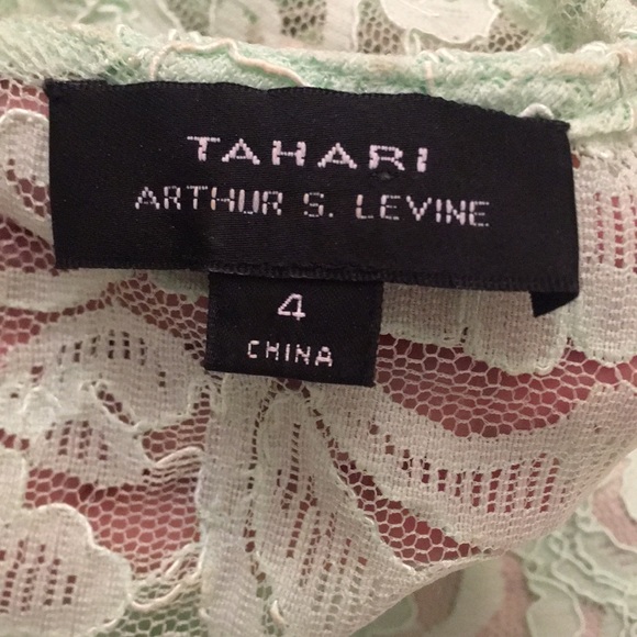 Mint green Tahari lace peplum midi dress - Picture 5 of 6